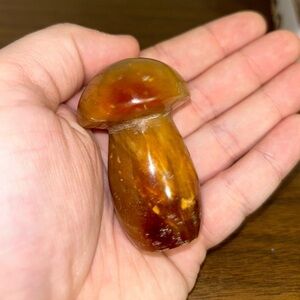 Earth Tone Agate Mushroom Crystal Carving